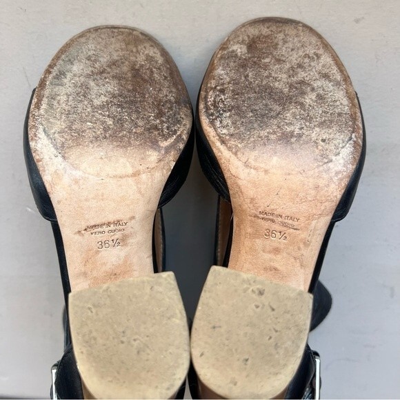 Laurence Dacade Rush Cutout Leather Sandals w/ Wood Block Heel Size EU 36.5 US 6 - Picture 12 of 14